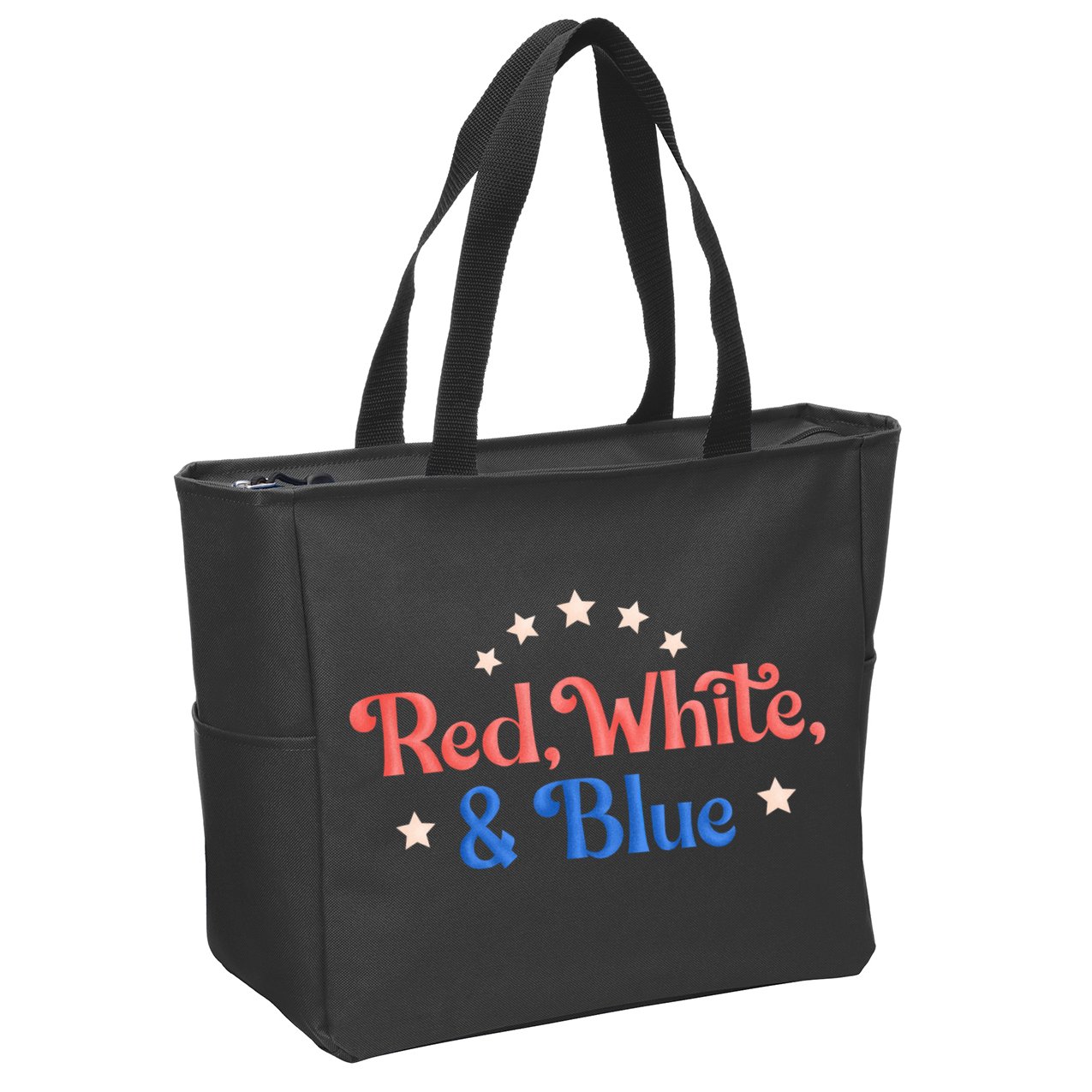 Red White And Blue 4th Of July Holiday Zip Tote Bag