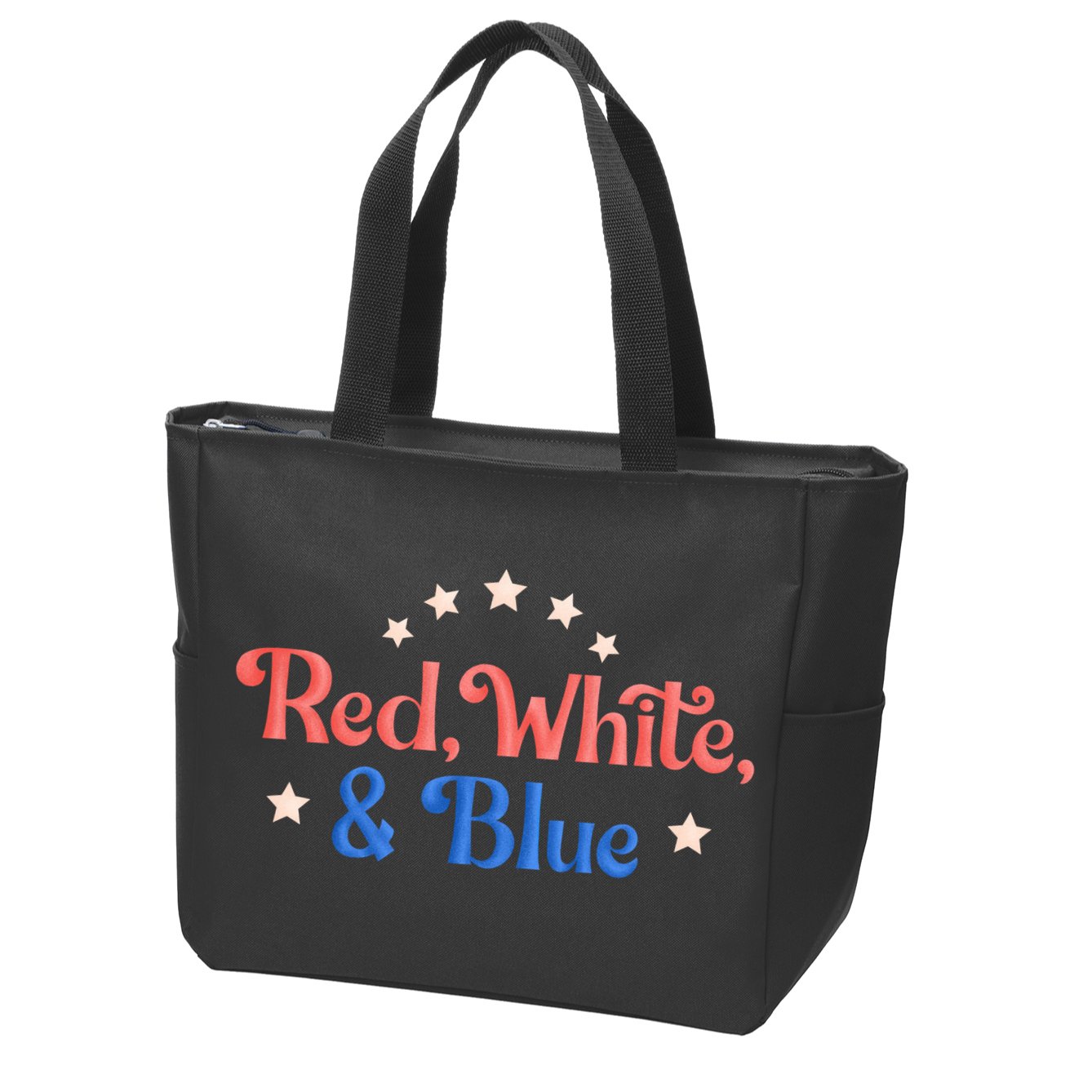 Red White And Blue 4th Of July Holiday Zip Tote Bag