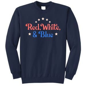 Red White And Blue 4th Of July Holiday Tall Sweatshirt