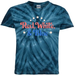 Red White And Blue 4th Of July Holiday Kids Tie-Dye T-Shirt