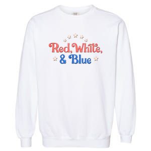 Red White And Blue 4th Of July Holiday Garment-Dyed Sweatshirt