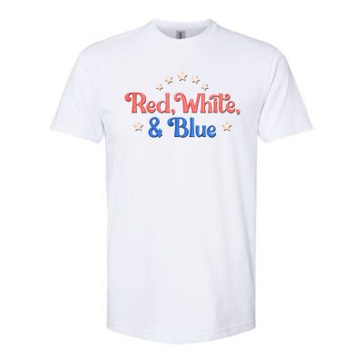 Red White And Blue 4th Of July Holiday Softstyle CVC T-Shirt