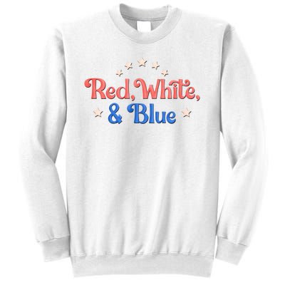 Red White And Blue 4th Of July Holiday Sweatshirt