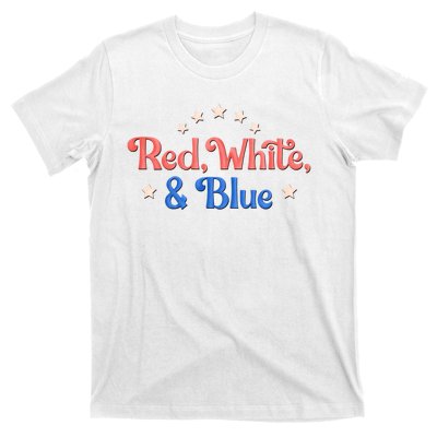 Red White And Blue 4th Of July Holiday T-Shirt