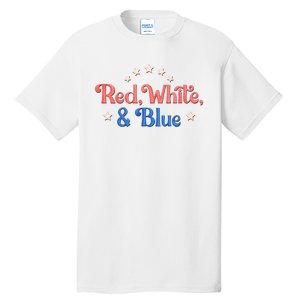 Red White And Blue 4th Of July Holiday Tall T-Shirt