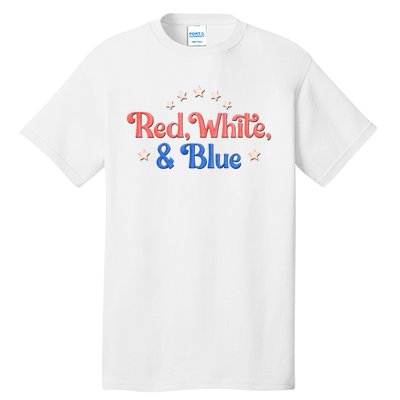 Red White And Blue 4th Of July Holiday Tall T-Shirt