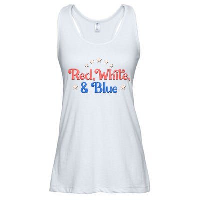 Red White And Blue 4th Of July Holiday Ladies Essential Flowy Tank