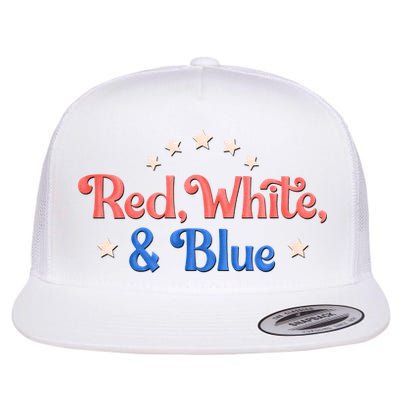 Red White And Blue 4th Of July Holiday Flatbill Hat