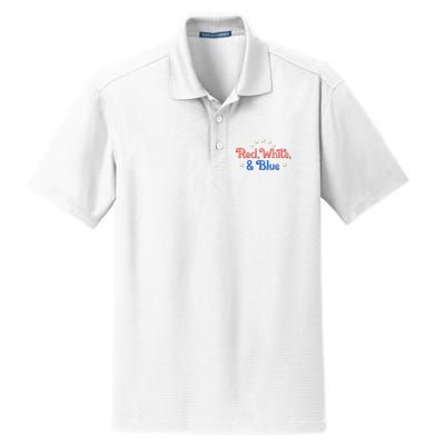 Red White And Blue 4th Of July Holiday Dry Zone Grid Polo