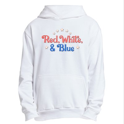 Red White And Blue 4th Of July Holiday Urban Pullover Hoodie