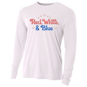 Red White And Blue 4th Of July Holiday Cooling Performance Long Sleeve Crew