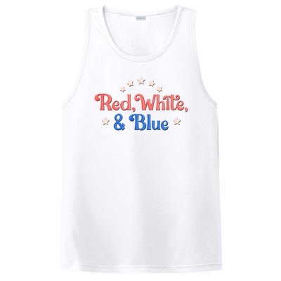 Red White And Blue 4th Of July Holiday PosiCharge Competitor Tank