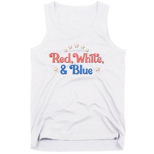 Red White And Blue 4th Of July Holiday Tank Top