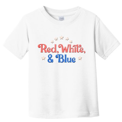 Red White And Blue 4th Of July Holiday Toddler T-Shirt