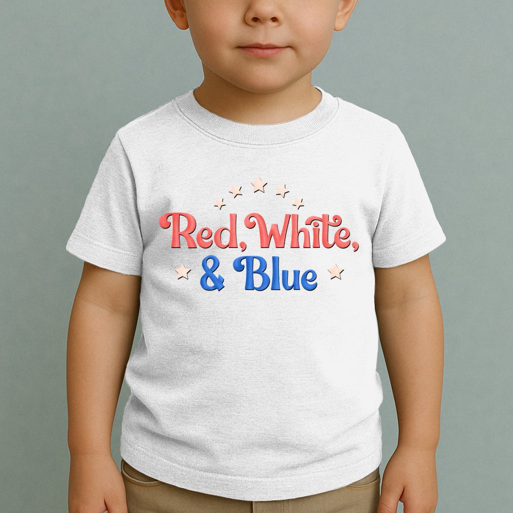 Red White And Blue 4th Of July Holiday Toddler T-Shirt