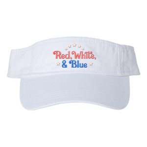 Red White And Blue 4th Of July Holiday Valucap Bio-Washed Visor