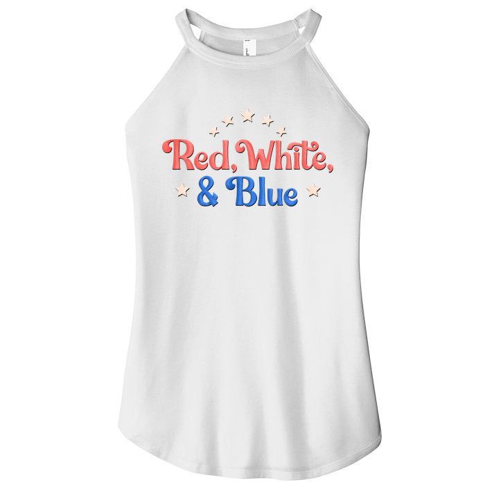 Red White And Blue 4th Of July Holiday Women's Perfect Tri Rocker Tank