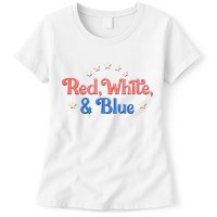 Red White And Blue 4th Of July Holiday Womens T-Shirt