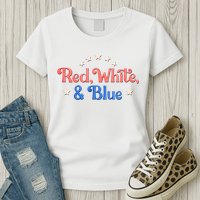 Red White And Blue 4th Of July Holiday Womens T-Shirt