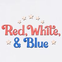 Red White And Blue 4th Of July Holiday Womens T-Shirt