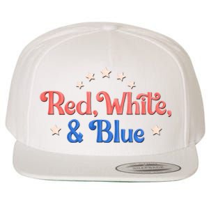 Red White And Blue 4th Of July Holiday Wool Snapback Cap