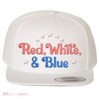 Red White And Blue 4th Of July Holiday Wool Snapback Cap