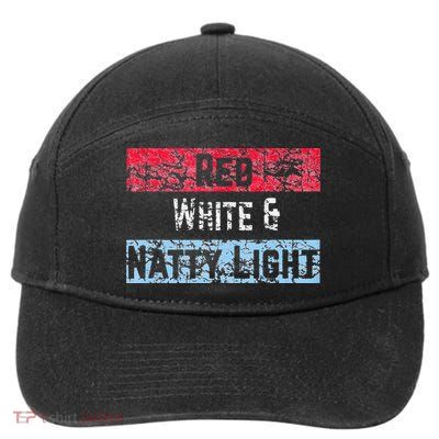 Red White And Natty Light 4th of July 7-Panel Snapback Hat