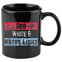 Red White And Natty Light 4th of July 11oz C Handle Ceramic Mug