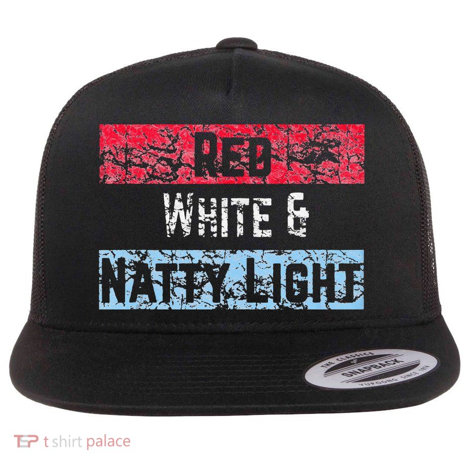 Red White And Natty Light 4th of July Flatbill Hat