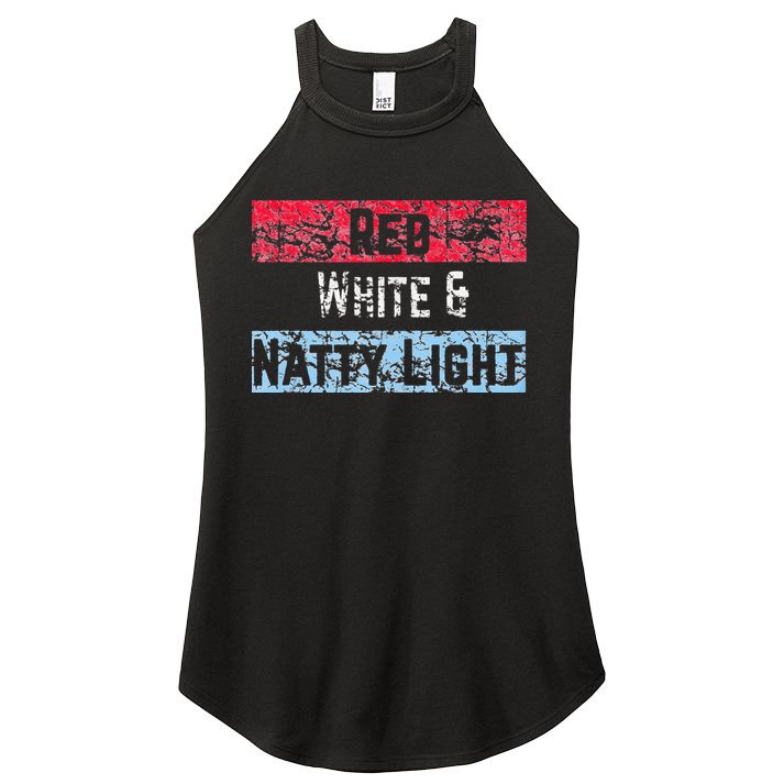 Red White And Natty Light 4th of July Women's Perfect Tri Rocker Tank