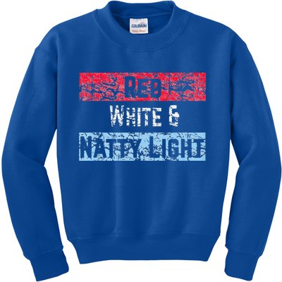 Red White And Natty Light 4th of July Kids Sweatshirt