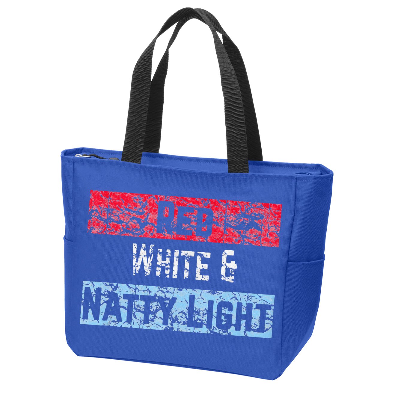Red White And Natty Light 4th of July Zip Tote Bag