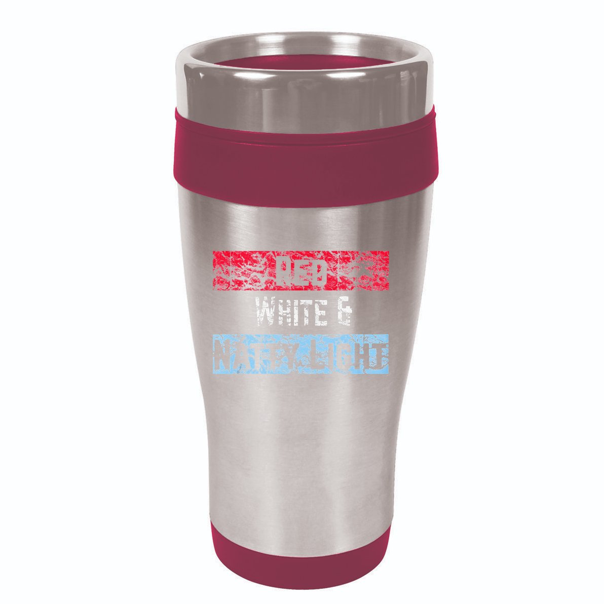Red White And Natty Light 4th of July 16oz Travel Tumbler