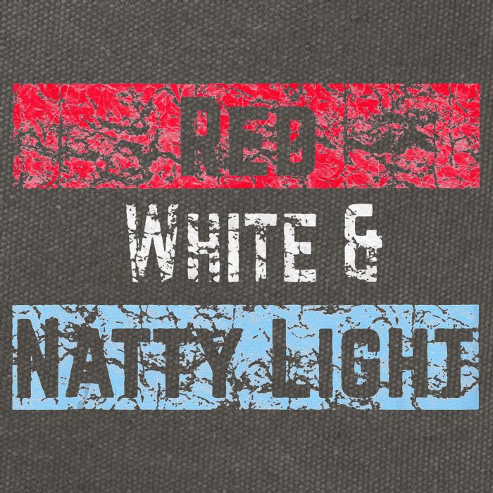 Red White And Natty Light 4th of July Cotton Canvas Backpack