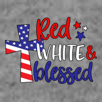 Red White And Blessed Usa Cross Celebration 7-Panel Snapback Hat