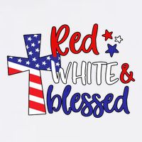 Red White And Blessed Usa Cross Celebration 11oz C Handle Ceramic Mug
