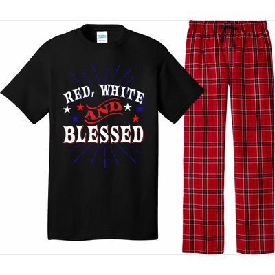 Red White And Blessed Gift Pajama Set