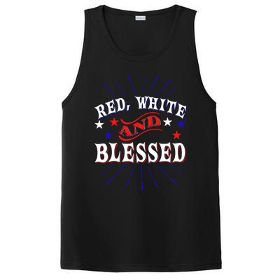 Red White And Blessed Gift PosiCharge Competitor Tank