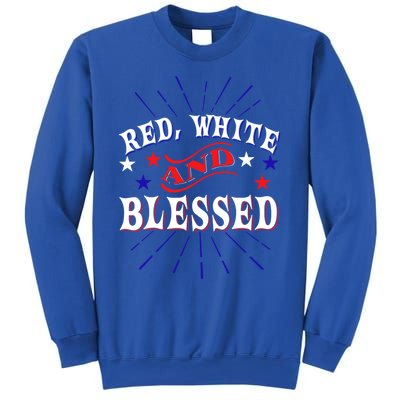 Red White And Blessed Gift Sweatshirt