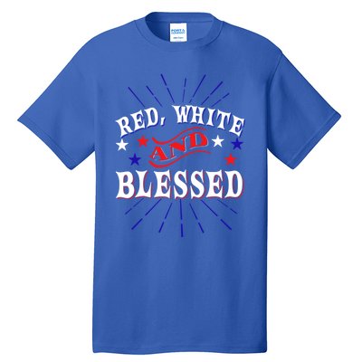 Red White And Blessed Gift Tall T-Shirt