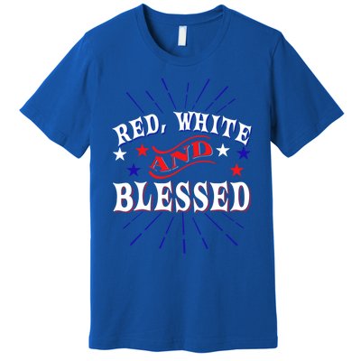 Red White And Blessed Gift Premium T-Shirt