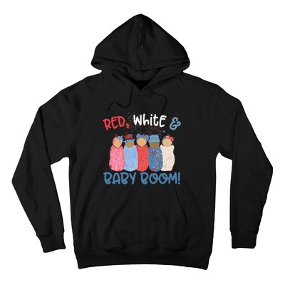 Red White And Baby Boom Happy 4th Of July Nicu Nurse Lover Hoodie