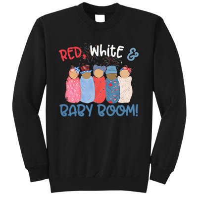 Red White And Baby Boom Happy 4th Of July Nicu Nurse Lover Sweatshirt