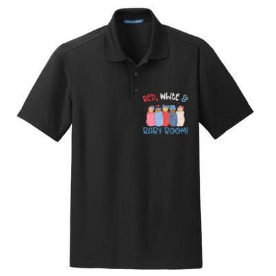 Red White And Baby Boom Happy 4th Of July Nicu Nurse Lover Dry Zone Grid Polo