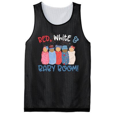 Red White And Baby Boom Happy 4th Of July Nicu Nurse Lover Mesh Reversible Basketball Jersey Tank