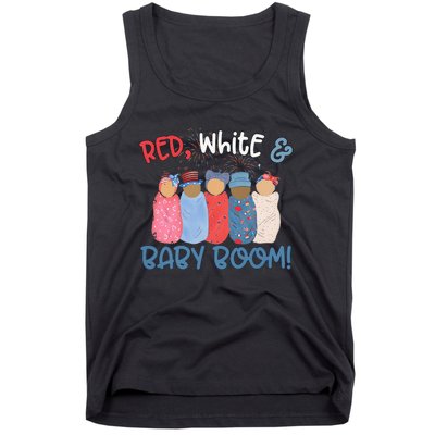 Red White And Baby Boom Happy 4th Of July Nicu Nurse Lover Tank Top