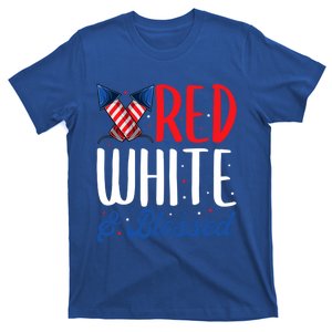 Red White And Blessed 4th Of July American Patriotic Gift T-Shirt