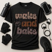 Retro Wake And Bake Funny Sourdough Starter Bread Baking Performance Shirt