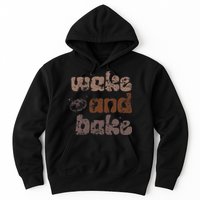 Retro Wake And Bake Funny Sourdough Starter Bread Baking Hoodie