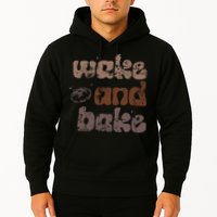 Retro Wake And Bake Funny Sourdough Starter Bread Baking Hoodie
